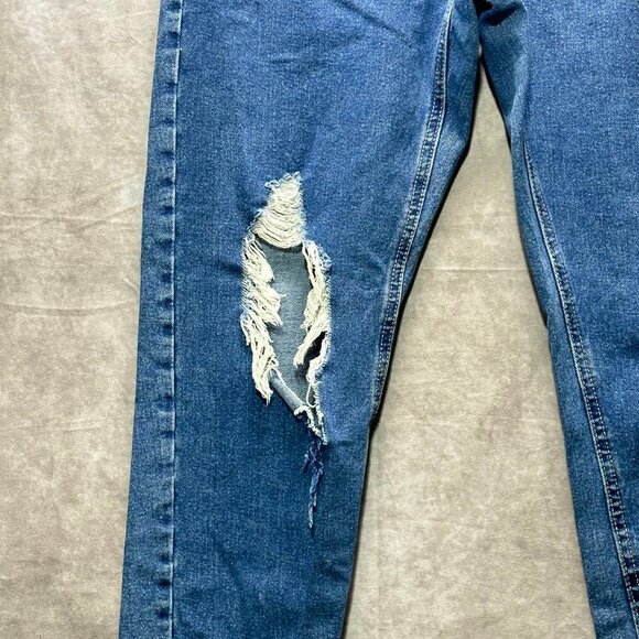Refuge Denim Mom Jeans Distressed High Waist Blue | Size 7 - Picture 4 of 11